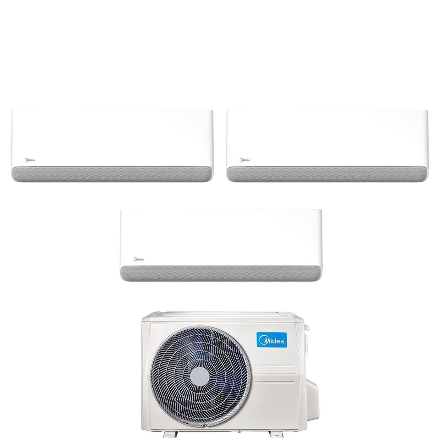 Condizionatore Climatizzatore Midea Trial Split Inverter Breezeless E R32 Wi-Fi 9000+9000+12000 Con M3OG-21HFN8-Q