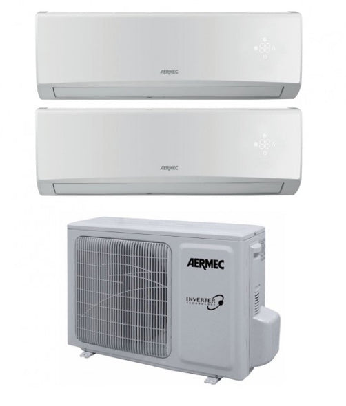 Condizionatore Climatizzatore Aermec Dual Split Inverter R-32 Modello SLG 9000+9000 Con MLG420 Wi-Fi Optional