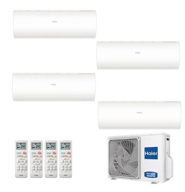 Haier Quadri Split R-32 Pearl Series 7000+7000+9000+9000 BTU Air Conditioner with 4U75S2SR5FA Wi-Fi Included