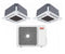 Riello Dual Split Cassette Air Conditioner SET AMK P R-32 9000+18000 BTU With MULTI 355 PI
