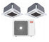 Riello Dual Split Cassette Air Conditioner SET AMK P R-32 12000+12000 BTU With MULTI 250 PI