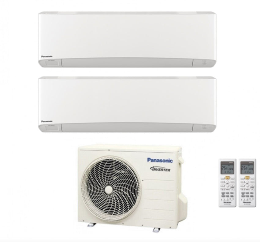 Condizionatore Climatizzatore Panasonic dual split inverter Etherea White R-32 Wi-Fi con Econavi 9000+9000 con CU-2Z41TBE