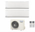 Condizionatore Climatizzatore Panasonic dual split inverter Etherea White R-32 Wi-Fi con Econavi 9000+9000 con CU-2Z41TBE