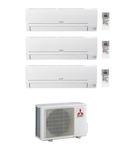 Condizionatore Climatizzatore Mitsubishi Electric Trial Split Inverter R-32 MSZ-HR 9000+9000+12000 BTU Con MXZ-3HA50VF WiFi Optional 9+9+12