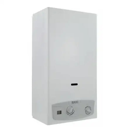 Scaldabagno a gas istantaneo camera aperta Baxi Acquaprojet + Blue 11i Metano