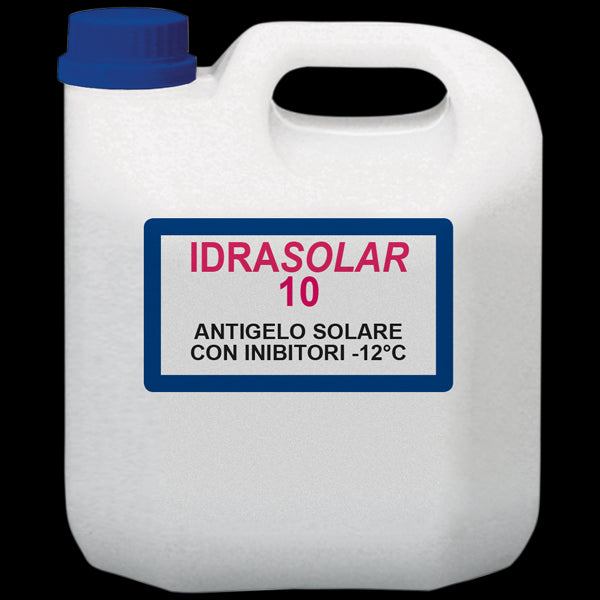 IDRASOLAR 10 Antigel prémélangé pour le remplissage des systèmes avec panneaux solaires à circulation naturelle de 5 et 25 kg