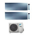 Condizionatore Climatizzatore Dual Daikin inverter Emura Silver Wi-Fi R-32 Bluevolution 12000+12000 BTU 2MXM50N9/A(9)