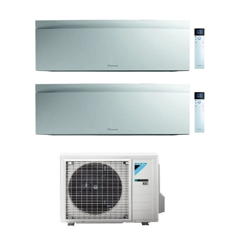 Condizionatore Climatizzatore Dual Daikin inverter Emura White e Silver Wi-Fi FTXJ35AW9 R-32 + FTXJ35AS9 Bluevolution 12000+12000 BTU 2MXM50N9/A(9)