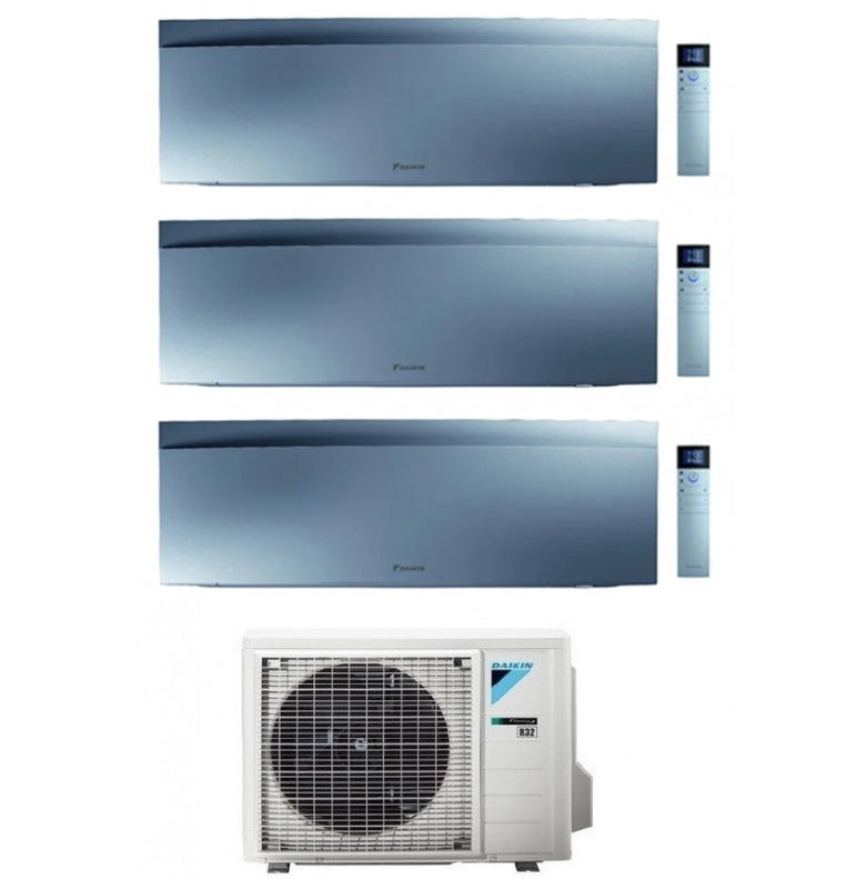 Condizionatore Climatizzatore Trial Daikin inverter Emura Silver Wi-Fi R-32 Bluevolution 9000+9000+9000 BTU 3MXM52N/A