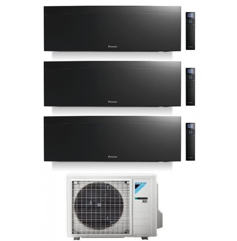 Condizionatore Climatizzatore Trial Daikin inverter Emura Black Wi-Fi R-32 Bluevolution 9000+9000+12000 BTU 3MXM52N/A