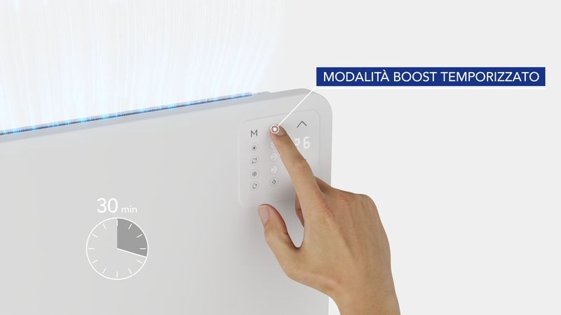 Terminale Idronico Ideal Clima Modello Yoga 250 Spessore 9 Cm Wi-Fi Optional e Comando a Bordo Incluso (porta salviette non incluso)