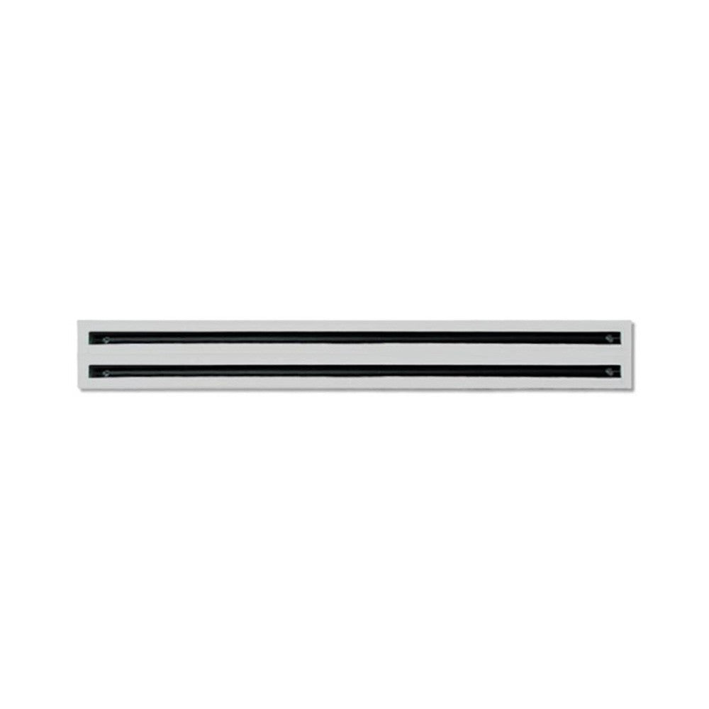 Diffusori Lineari a 2 Feritoie in Alluminio Anodizzato o Bianco RAL9010 DLF20 Con Deflettore