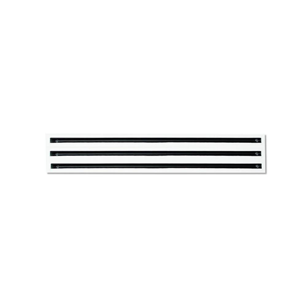Diffusori Lineari a 3 Feritoie in Alluminio Anodizzato o Bianco RAL9010 DLF20 Con Deflettore