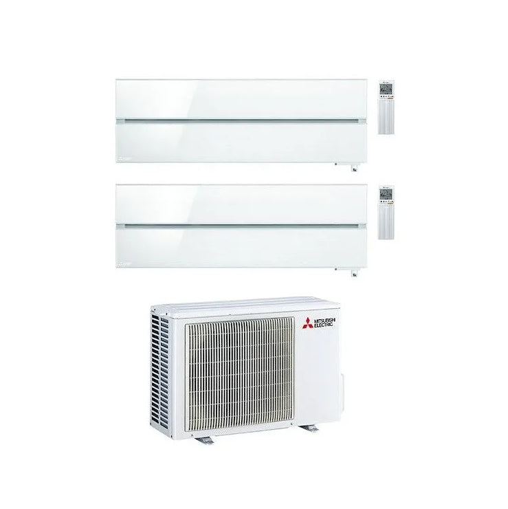 Condizionatore Climatizzatore Mitsubishi Electric Dual Split Kirigamine Style Pearl White R-32 18000+18000 BTU Con MXZ-3F54VF4 18+18