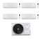 Condizionatore Climatizzatore Junkers Bosch Quadri Split Inverter R-32 Serie Climate 7000i White 9000+9000+9000+9000 BTU Con 5000M 82/4 E Wi-Fi Integrato 9+9+9+9