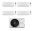 Condizionatore Climatizzatore Junkers Bosch Quadri Split Inverter R-32 Serie Climate 7000i White 9000+9000+9000+9000 BTU Con 5000M 82/4 E Wi-Fi Integrato 9+9+9+9