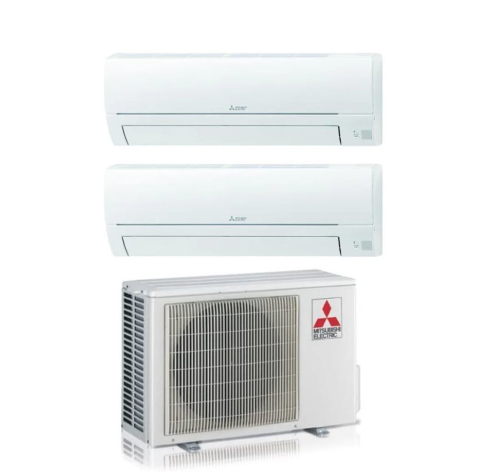 Condizionatore Climatizzatore Mitsubishi Electric Dual Split Inverter R-32 MSZ-HR 12000+12000 BTU R-32 Con MXZ-2HA50VF WiFi Optional 12+12