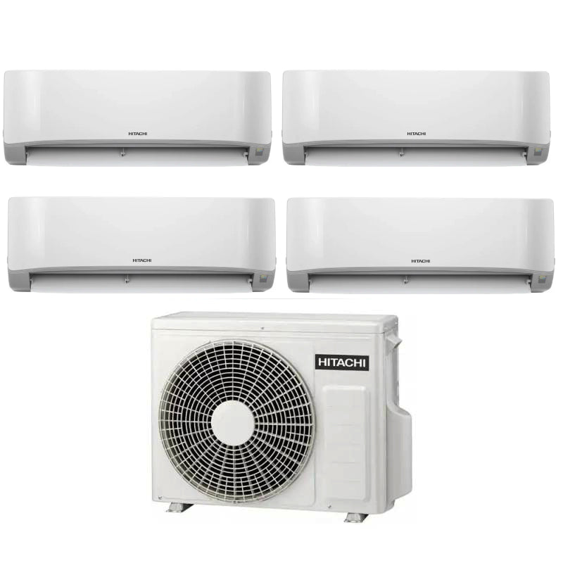 Climatiseur Hitachi Quadri Split Inverter R-32, climatiseur AIHROME série 600, 9000+9000+12000+18000 BTU avec RAM-G85N5HA(B)E et Wi-Fi intégré 9+9+12+18