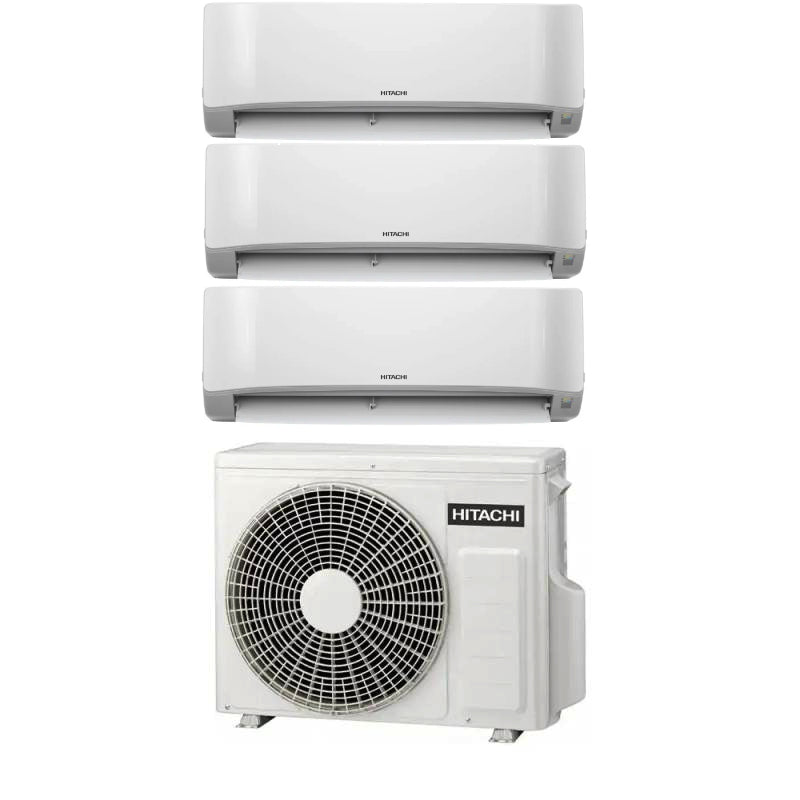 Condizionatore Climatizzatore Hitachi Trial Split Inverter R-32 airHome 400 9000+9000+12000 BTU Con RAM-E53N3HAE Wi-Fi Integrato 9+9+12
