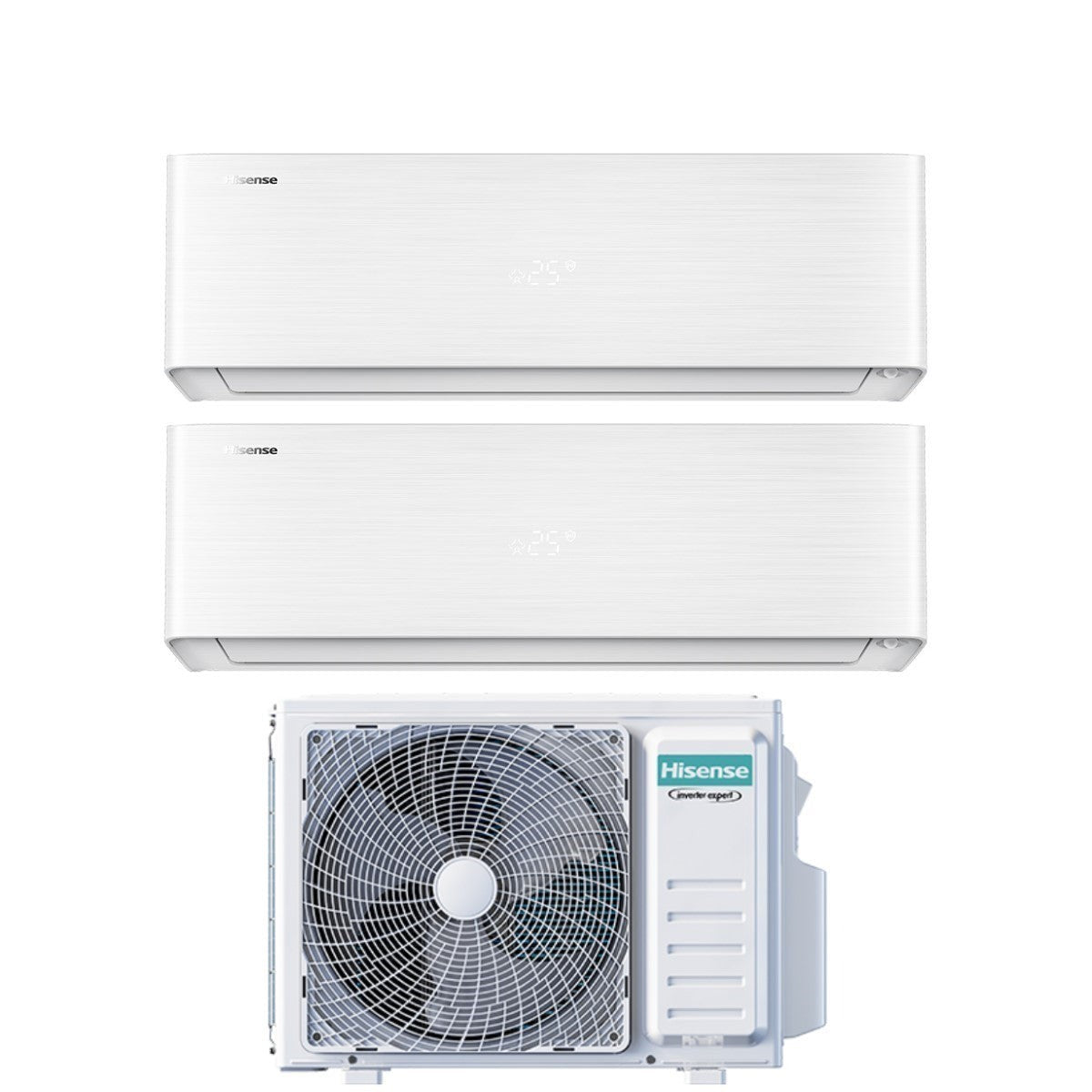 Condizionatore Climatizzatore Hisense Dual Split Inverter R-32 Serie Energy Pro X 9000+9000 BTU Con 2AMW52U4RXC Wi-Fi Integrato 9+9
