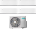 Climatiseur Hisense Quadri Split Inverter R-32 Energy Pro X Series 9000+9000+12000+12000 BTU avec Wi-Fi intégré 5AMW105U4RQC 9+9+12+12 