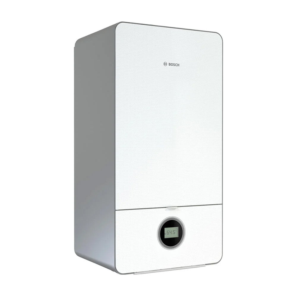 Caldaia a Condensazione Junkers Bosch Condens 7000i Bianca GC7000iW 28 kW Metano Completa di Kit Scarico Fumi
