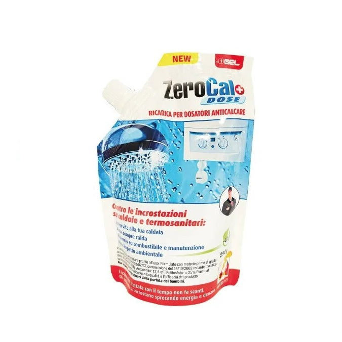 Ricarica ZeroCal DOSE Gel Dosatore Per Trattamento Anticalcare Da 250 ml Confezione da  4 PZ. Codice 107.019.40