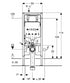 Modulo per WC Sospeso Geberit DUOFIX 114 cm con Cassetta di Risciacquo da Incasso Sigma 8 cm COD. 111.795.00.1
