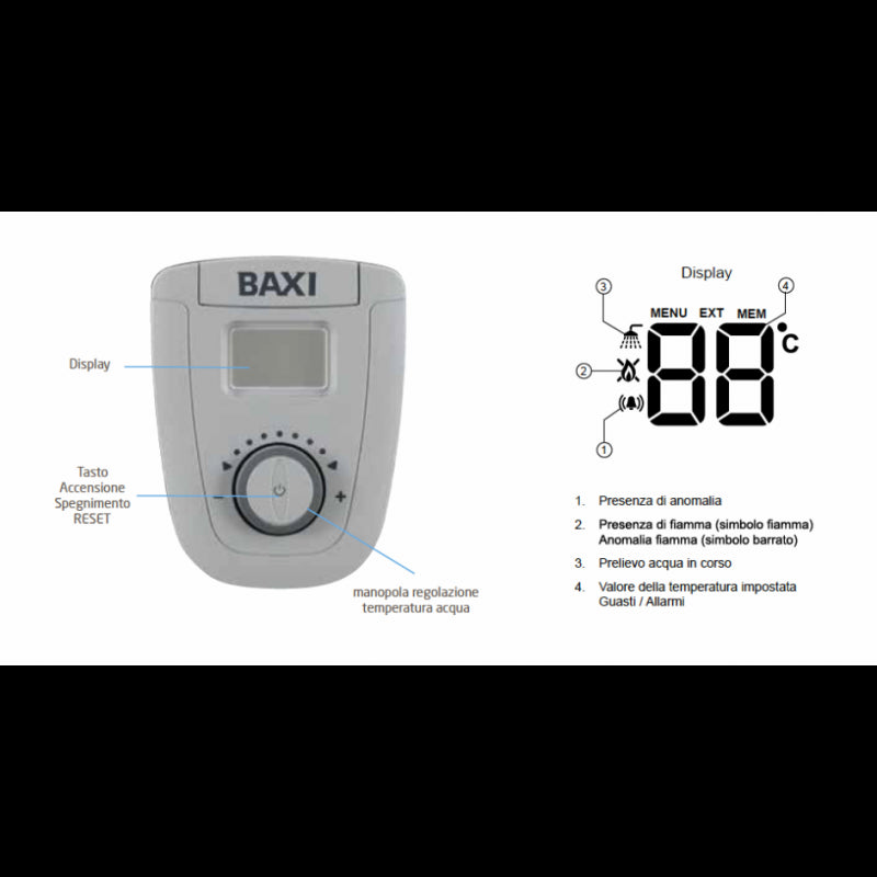 Scaldabagno a gas istantaneo camera stagna Baxi Acquaprojet+ Blue 11Fi GPL Completo Di Kit Per Scarico Fumi