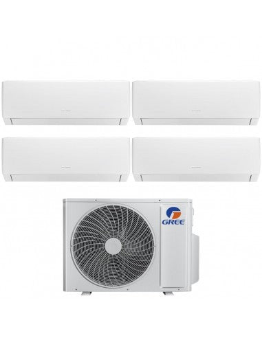 Condizionatore Climatizzatore Gree Quadri Split Inverter R-32 Modello Pular 9000+9000+9000+9000 BTU Wi-Fi Integrato Con GWHD(28)NK6LO