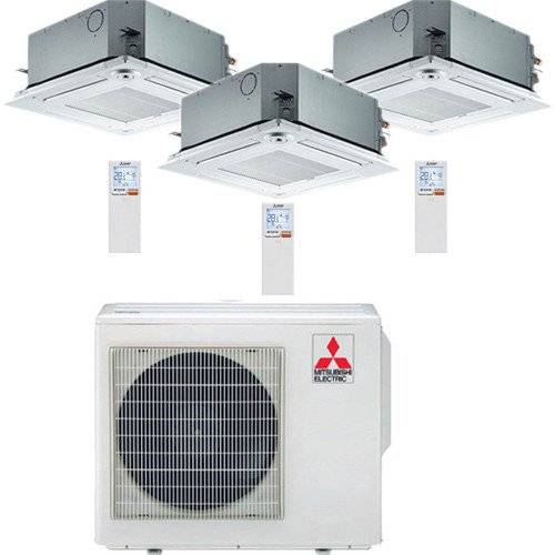 Condizionatore Climatizzatore Mitsubishi Electric Trial Split Cassetta R-32 9000+9000+9000 BTU Con MXZ-3F68VF Wi-Fi Optional