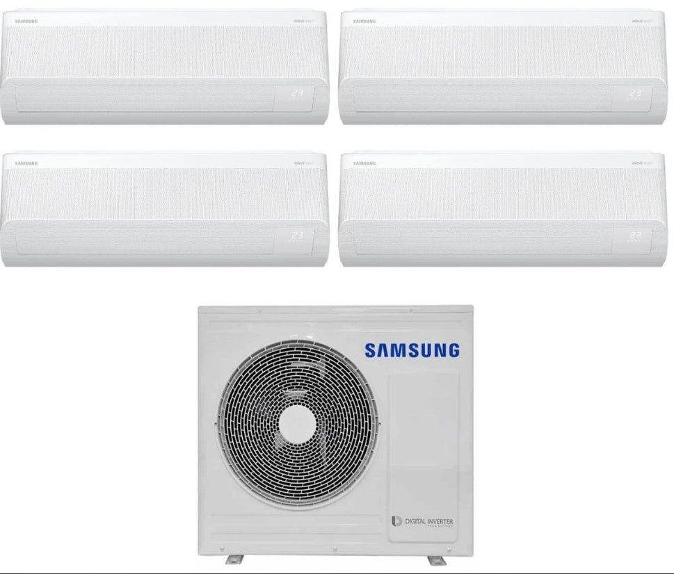 Condizionatore Climatizzatore Samsung Quadri Split Inverter Windfree Avant S2 R-32 9000+9000+9000+18000 BTU Wi-Fi Integrato Con AJ080TXJ4KG/EU
