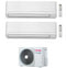 Climatiseur Toshiba Dual Split Inverter R-32, modèle Seiya Classic 7000+10000 BTU avec Wi-Fi en option (RAS-2M10G3AVG-E)