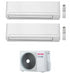 Condizionatore Climatizzatore Toshiba Dual Split Inverter R-32 Modello Seiya Classic 10000+13000 BTU Con RAS-2M18G3AVG-E Wi-Fi Optional