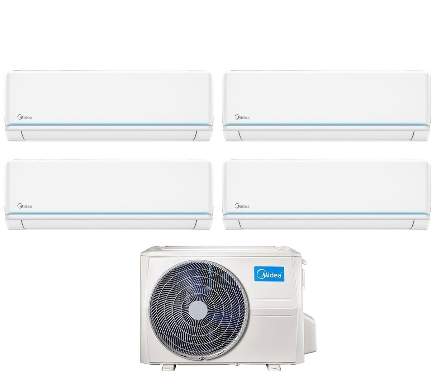 Condizionatore Climatizzatore Midea Quadri Split Evolution R-32 9000+9000+9000+12000 BTU Con M4OE-28HFN8-Q Wi-Fi Integrato