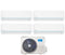 Condizionatore Climatizzatore Midea Quadri Split Evolution R-32 9000+9000+9000+12000 BTU Con M4OE-28HFN8-Q Wi-Fi Integrato