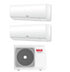 Condizionatore Climatizzatore Riello Dual Split Aaria Plus I R-32 7000+7000 Btu Con U.Esterna 250 P Wi-Fi Integrato