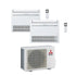 Condizionatore Climatizzatore Mitsubishi Electric Dual Split Pavimento R32 MFZ-KT 12000+12000 BTU Con MXZ-3F68VF Wi-Fi Optional