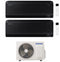 Condizionatore Climatizzatore Samsung Dual Split Inverter Windfree Black R-32 7000+7000 BTU Con AJ040TXJ2KG/EU Wi-Fi Integrato