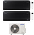 Condizionatore Climatizzatore Samsung Dual Split Inverter Windfree Black R-32 9000+12000 BTU Con AJ050TXJ2KG Wi-Fi Integrato
