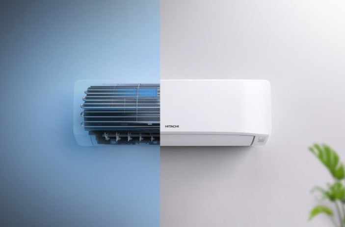 Condizionatore Climatizzatore Hitachi Dual Split Inverter R-32 airHome 400 7000+18000 BTU Con RAM-G55N2HA(B)E Multi Pro G Wi-Fi Integrato 7+18