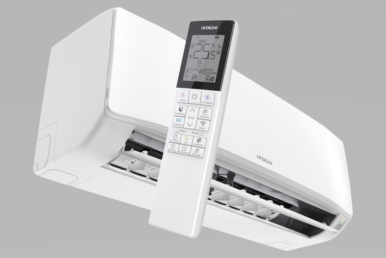 Condizionatore Climatizzatore Hitachi Dual Split Inverter R-32 airHome 400 7000+18000 BTU Con RAM-G55N2HA(B)E Multi Pro G Wi-Fi Integrato 7+18