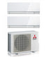 Condizionatore Climatizzatore Mitsubishi Electric Dual Split inverter Kirigamine Zen White R-32 7000+9000 Colore Bianco con MXZ-2F33VF4 7+9