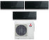 Condizionatore Climatizzatore Mitsubishi Electric Trial Split inverter Kirigamine Zen Black R-32 9000+9000+18000 Colore Nero con MXZ-3F68VF4 9+9+18