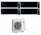 Condizionatore Climatizzatore Mitsubishi Electric Quadri Split inverter Kirigamine Zen Black R-32 7000+9000+9000+12000 Colore Nero con MXZ-4F72VF4 7+9+9+12