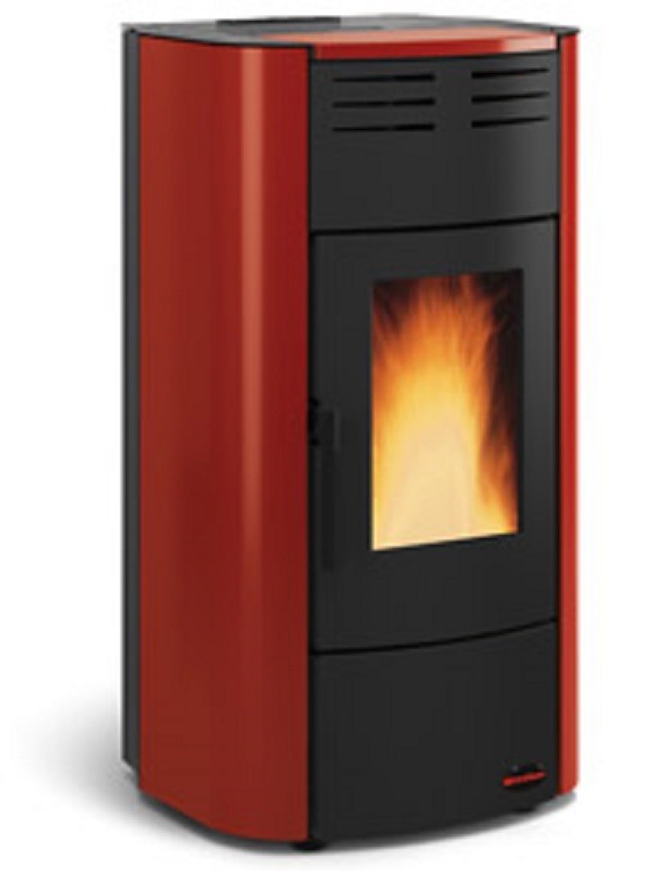 Termostufa a pellet La Nordica Extraflame mod. Raffaella Idro 18.8 kW bordeaux