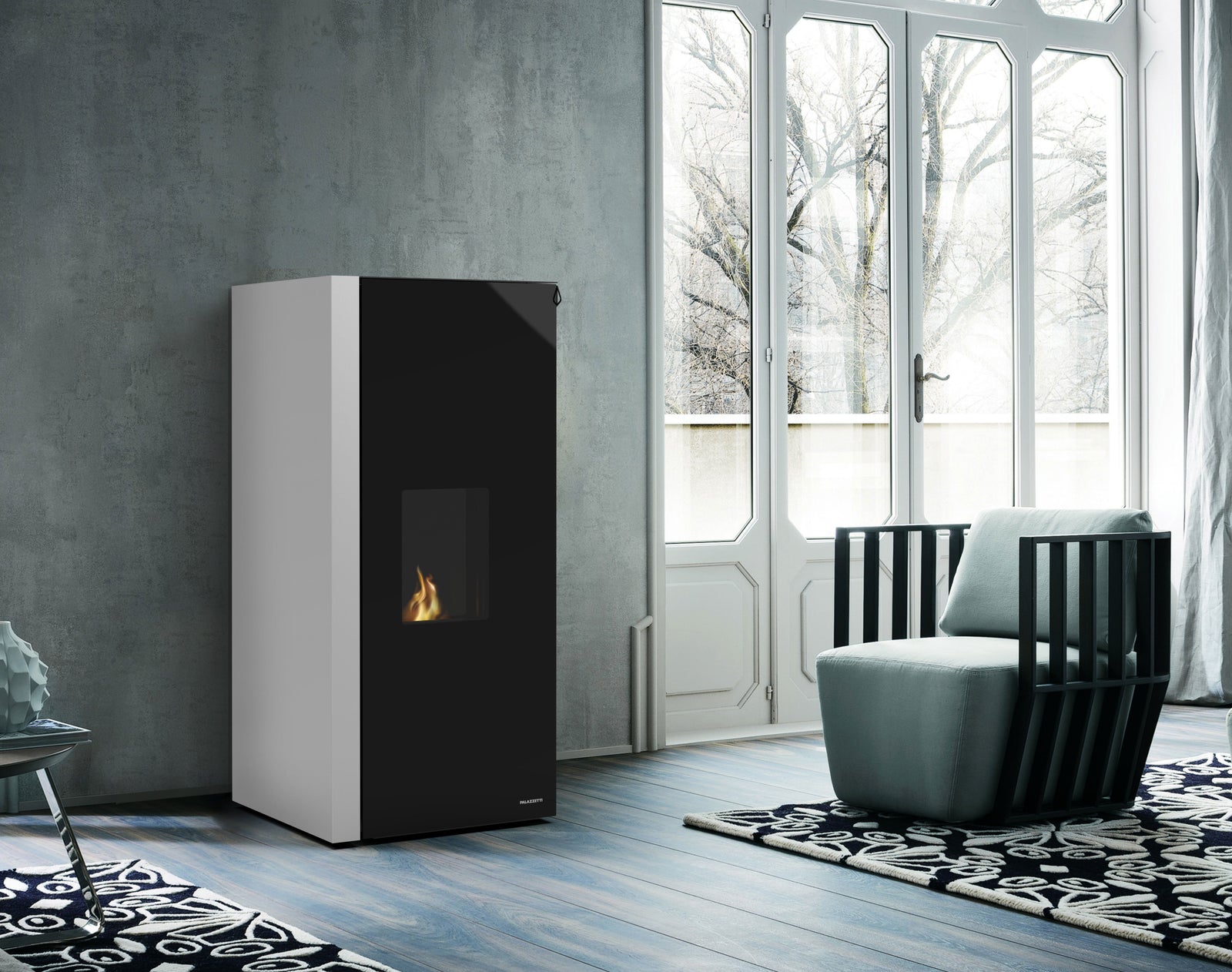 Termostufa a Pellet Palazzetti Ecofire Dadò Idro TC 15 Kw - Vari Colori