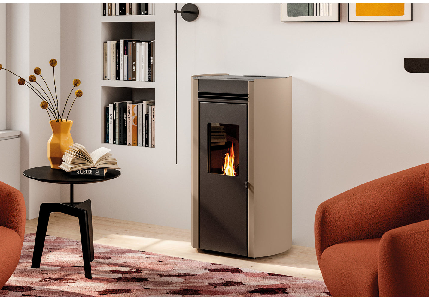 Stufa a Pellet ad Aria Palazzetti Ecofire Flo TC 6 Kw - Vari Colori