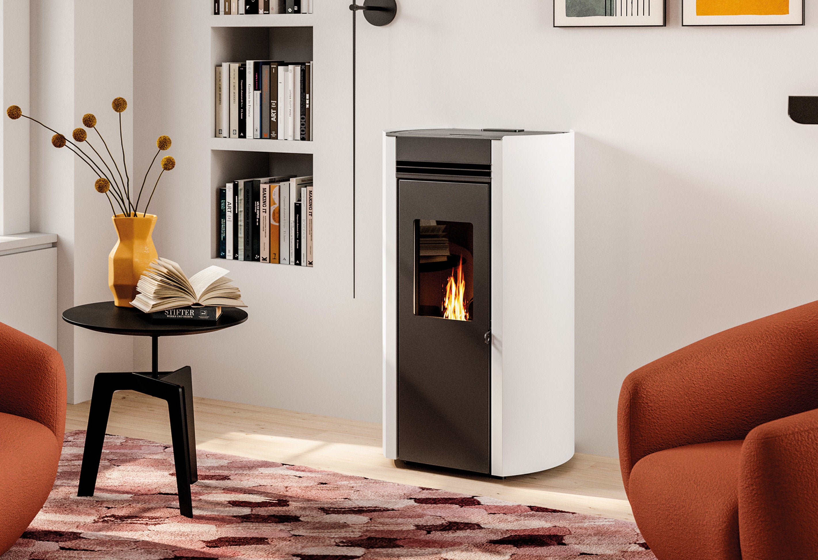 Stufa a Pellet ad Aria Palazzetti Ecofire Flo TC 9 Kw - Vari Colori