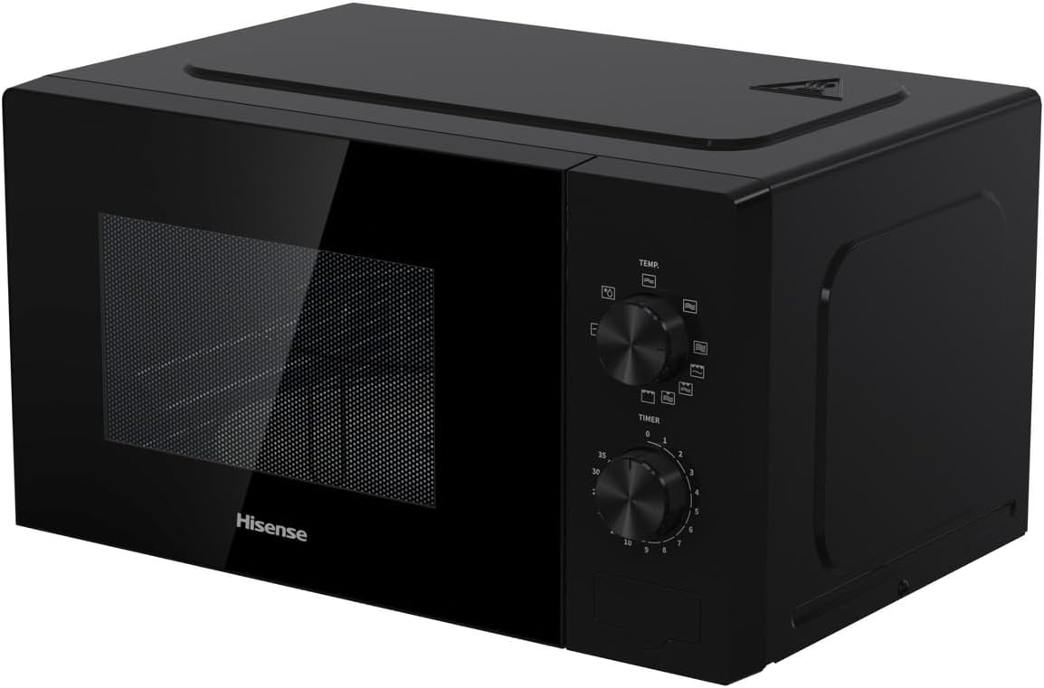 Microonde Grill Libera Installazione Hisense H20MOBP1G Black 1000 Watt (20Lt)